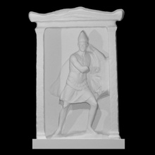 funerary naiskos scan monument relief mn 3d print model - Mito3D