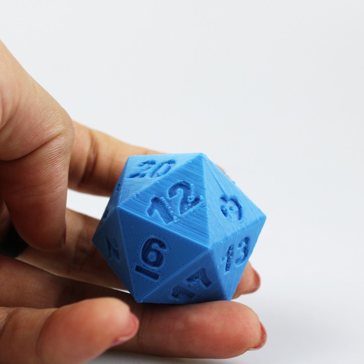 20 enfrentó dados tablero mesa corta cuadritos 3D print model - Mito3D