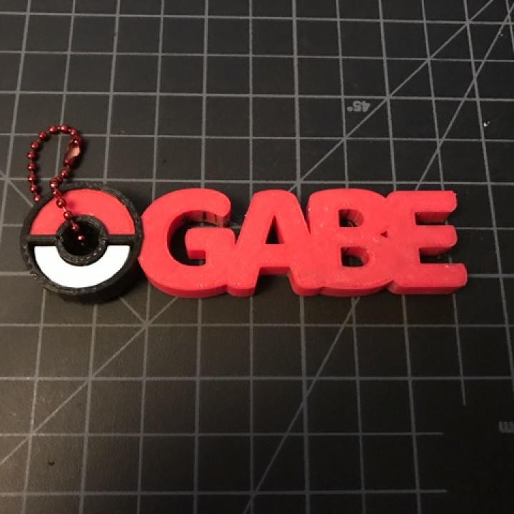 gabe backpack tag fashion & accessories keychain nametag vectary 3D print model - Mito3D