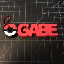 gabe backpack tag fashion & accessories keychain nametag vectary 3d print model - Mito3D