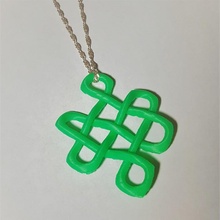 keltisch Knoten Langlebigkeit Anhänger Schmuck keltischer Halskette Buddhismus sls celticknotoflongevity eternalknot 3d print model - Mito3D