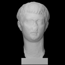 portrait head drusus younger scan head portrait emperor 3d print model - Mito3D