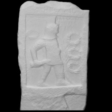 grave stele gladiator scan 3d print model - Mito3D
