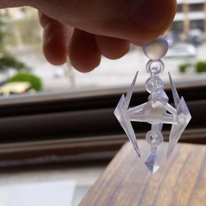 poliedro brinco jóias 3D print model - Mito3D