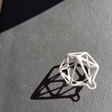 esqueleto diamante brincos jóias joalheria brinco vectário 3d print model - Mito3D