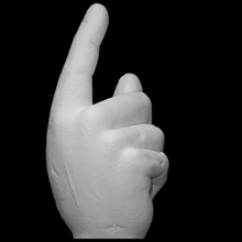 mão Varredura dedo corpo apontando 3d print model - Mito3D