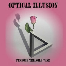 óptico espejismo florero triángulo giro imposible penrose jardín competencia magia Penrose ilusión óptica triangulo torcido 3d print model - Mito3D