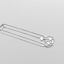 skeleton diamond tie clip jewellery jewelry tieclip vectary 3d print model - Mito3D