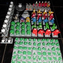 Karton Zähler Brettspiel schrecklich Grün Weltraum 3d Zahlen Tafel Spiele Außerirdischer scifi Science Fiction Greenthings 3d print model - Mito3D