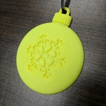 snowflake disk ball 01 & garden christmas bulb decoration ornament tree holiday 3d print model - Mito3D