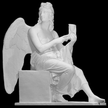 ange analyse boîte Christian classique cube cheveux longue homme mythologie sculpture statue temps aile religion Italie Impression 3D 3dscan Sablier héritage culturel asseoir 3d print model - Mito3D