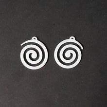 spirale boucles d'oreilles bijoux 3d print model - Mito3D