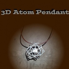átomo jóias Ciência nerd presente pingente colar elétron 3d print model - Mito3D