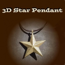 simple star pendant charm bracelet 3d shape jewellery christmas necklace ornament vectarycompetition simplestar 3d print model - Mito3D