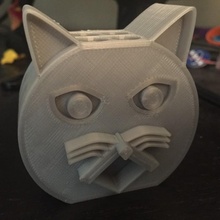 scaredy cat pencil holder & garden container pencilholder 3d print model - Mito3D
