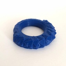 completamente imprimible múltiple facetas anillo joyería 3d print model - Mito3D
