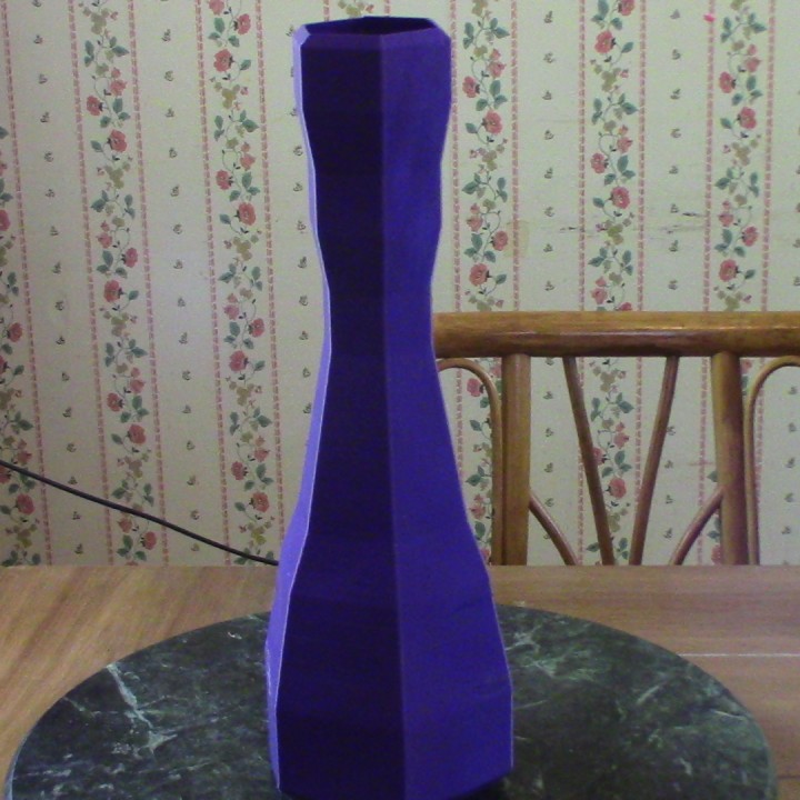 tall smooth pentagon vase & garden 3D print model - Mito3D