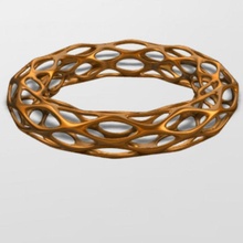 dorado oval anillo pulsera 3d print model - Mito3D