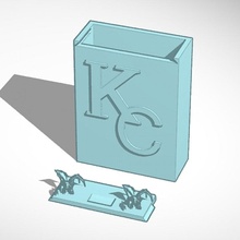 Kaiba corps yeux bleus plate forme boîte 60 cartes deckbox tinkercad yugioh 3d print model - Mito3D