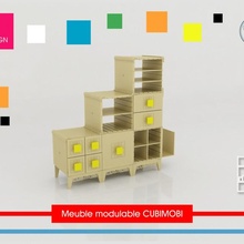 meuble modulabile cubimobi giardino cassetto mobilia mensola Conservazione modulo armadietto portadocumenti displayrack vetrina 3d print model - Mito3D