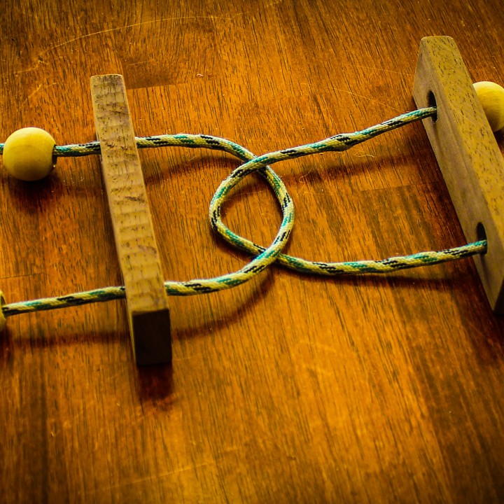 corda puzzle giocattoli Giochi rompicapo ropepuzzle stringpuzzle ringpuzzle beadpuzzle 3D print model - Mito3D
