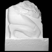 quartzite genou statue hor surnommé Psamtek analyse fragment 3d print model - Mito3D