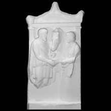 grave stele form naiskos scan 3d print model - Mito3D