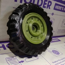 mb jeep pneumatico cerchio giocattoli Giochi scala ruota 4x4 ossum 3d print model - Mito3D