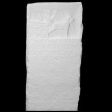 inscribed stele relief depicting cart scan 3d print model - Mito3D