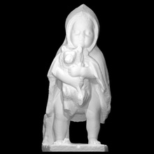 statuette boy dog scan animal 3d print model - Mito3D