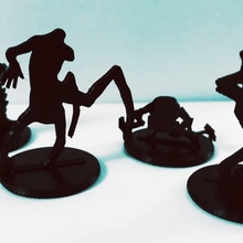 silueta minis eclipse fase x amenazas juguetes juegos miniaturas rpg ciencia ficción mesa 3d print model - Mito3D