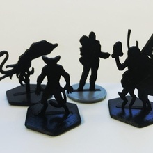 eclipse phase pod morphs tabletop miniatures rpg silhouette scifi 3d print model - Mito3D