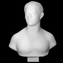 bust young man scan head portrait 3d print model - Mito3D