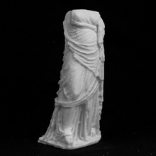 elaborately dressed female statue british museum london scan hellenistic-sculpture 3d print model - Mito3D