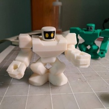 battleroller marshmallow toys & games cute pilot robot mecha actionfigure mech 3d print model - Mito3D