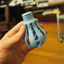light bulb sculpture 1 education art lightbulb organic 3d print model - Mito3D