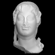 head maenad scan bust god greek mythology roman sculpture stone apollo religion 3dprint 3dscan archaic culturalheritage 3d print model - Mito3D