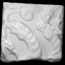 fragment dragon snake scan relief 3d print model - Mito3D