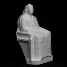 seated male statue british museum london scan 3d print model - Mito3D