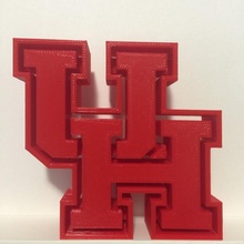 university houston logo fan art uh 3d print model - Mito3D