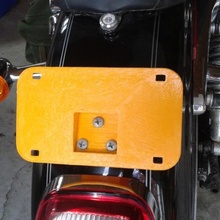 motocicleta licencia plato estante repuesto partes 3d print model - Mito3D