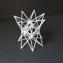 04 heptagrammico cóncavo trapezoedro educación rinoceronte arte matematico concurso diseño sinterizar formas geométricas estructura alambre 3d print model - Mito3D