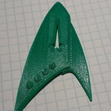 Estrela caminhada descoberta capitão insígnia distintivo ventilador arte jornada Estrelas 3d print model - Mito3D
