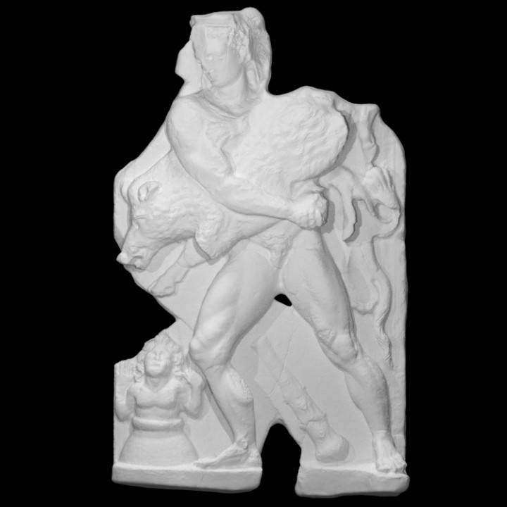 Herakles vahşi domuz kafiye taramak hayvan Tanrı 3D print model - Mito3D
