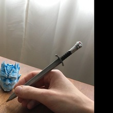 espada caneta edição ventilador arte jogos tronos Guerra Tronos 3d print model - Mito3D