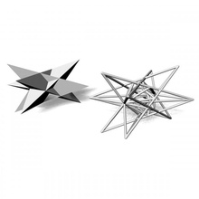 08 pentagrama côncavo trapezoedro rinoceronte arte matemática competição design sinterite formas geométricas estrutura arame 3d print model - Mito3D