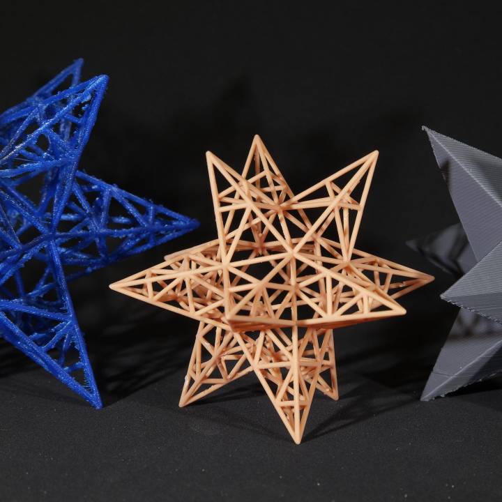 11 rombihexacrón educación rinoceronte arte matematico concurso diseño sinterizar formas geométricas estructura alambre 3D print model - Mito3D