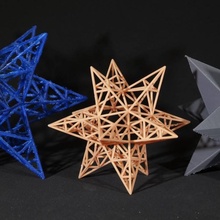 11 - rhombihexacron education rhino mathematicalart designcompetition sinterit geometricforms wireframestructure 3d print model - Mito3D