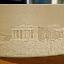 acrópole Atenas Educação arte litofano 3d print model - Mito3D