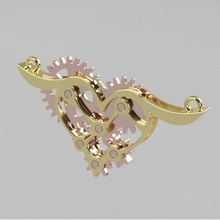 gear necklace pendant jewellery jewelry 3d print model - Mito3D